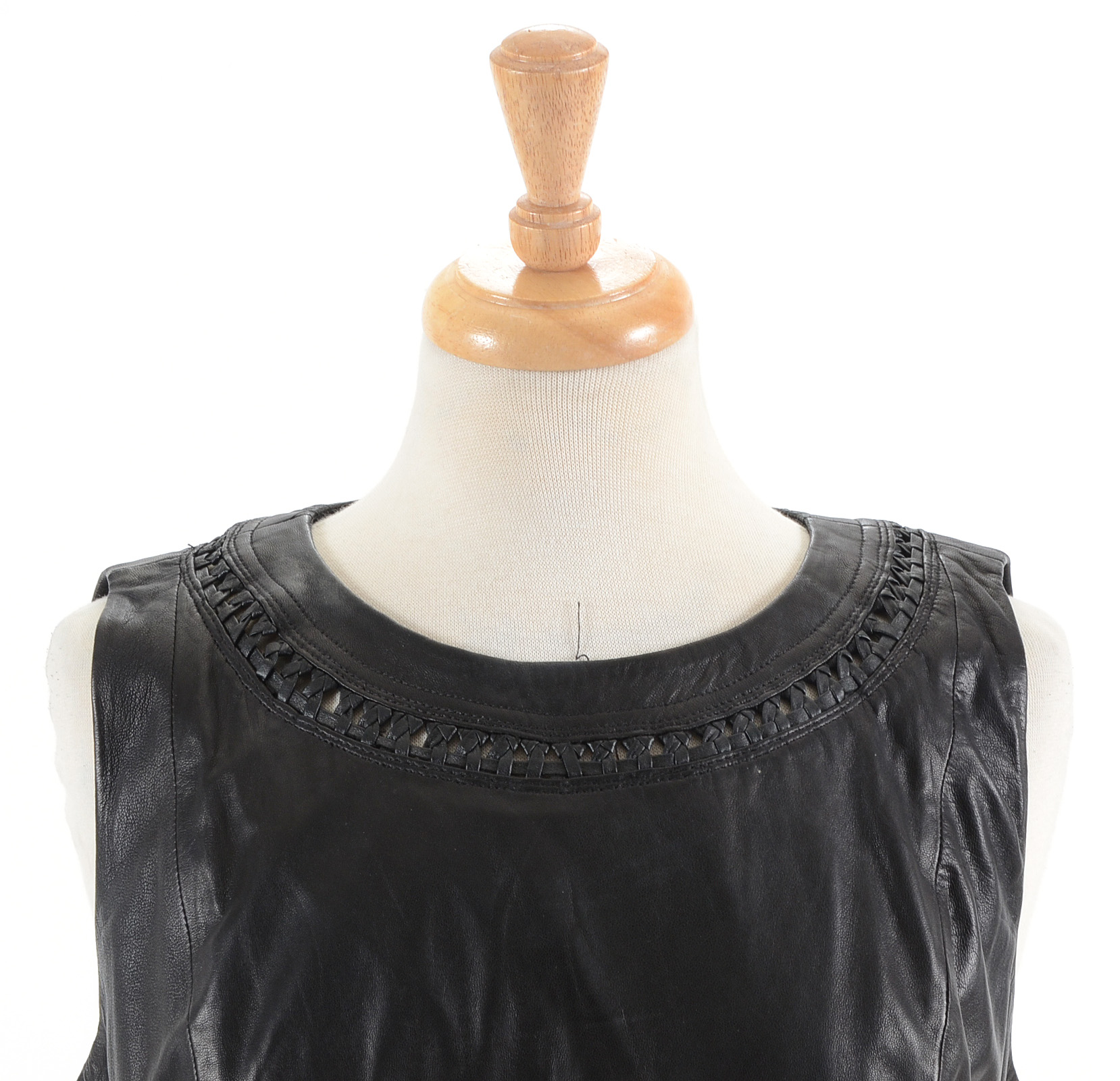 Elie Tahari Black Leather Dress
