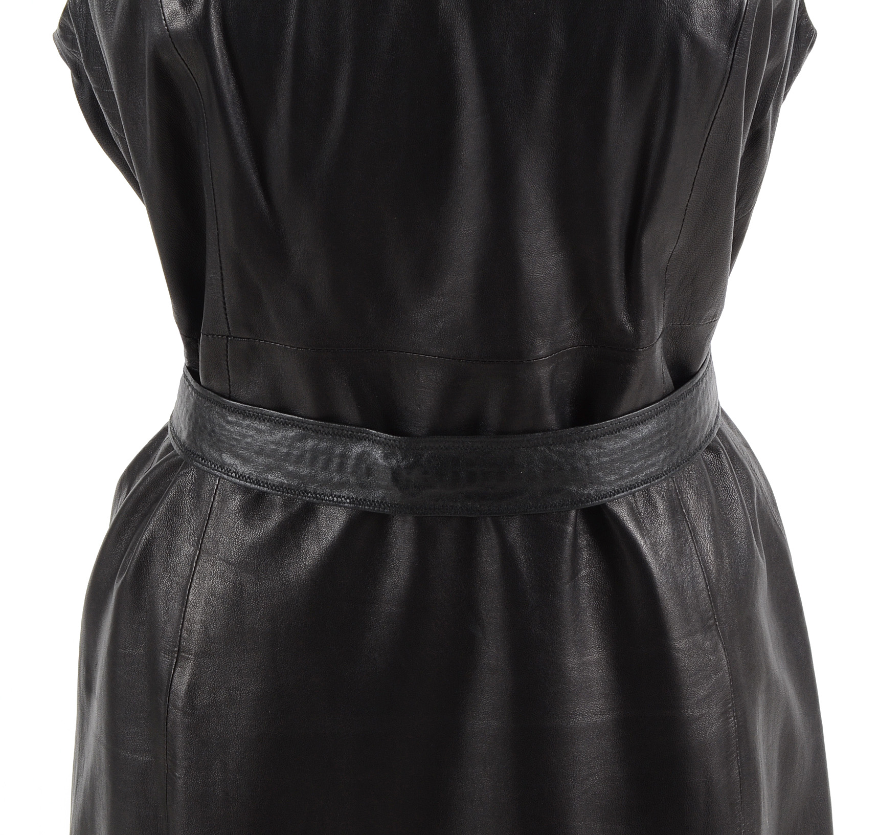 Elie Tahari Black Leather Dress