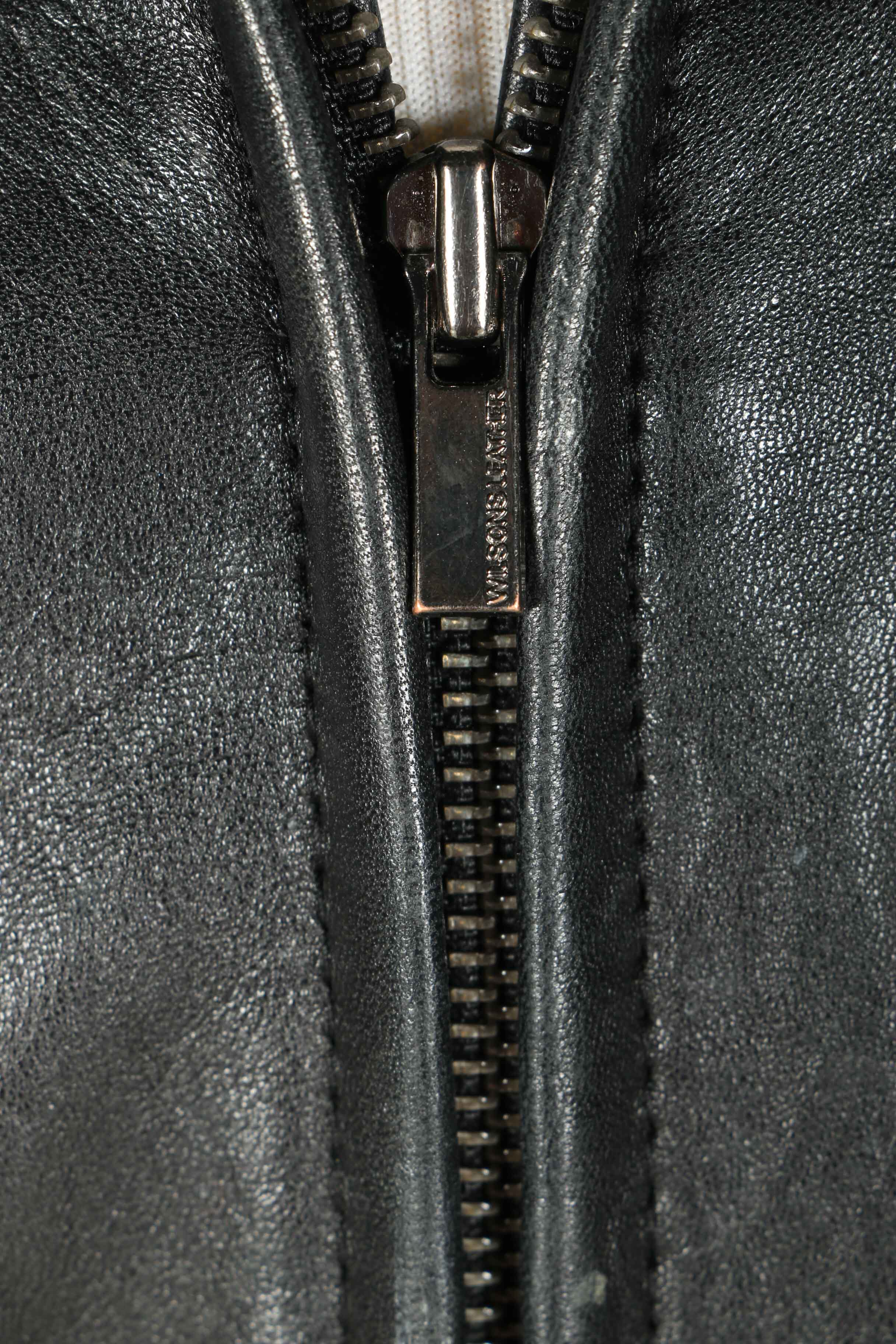 Wilsons Leather Black Leather Thinsulate Jacket