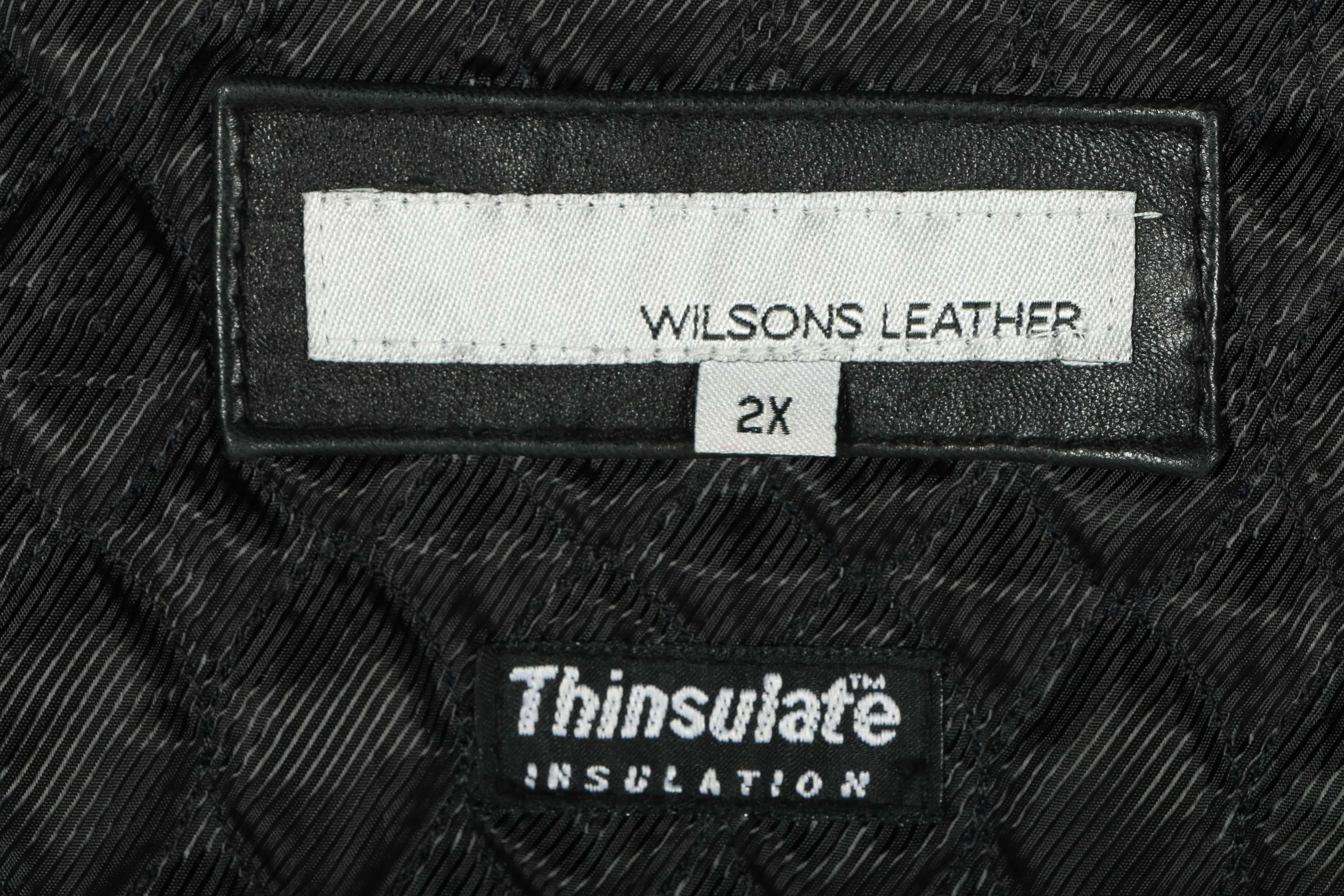 Wilsons Leather Black Leather Thinsulate Jacket