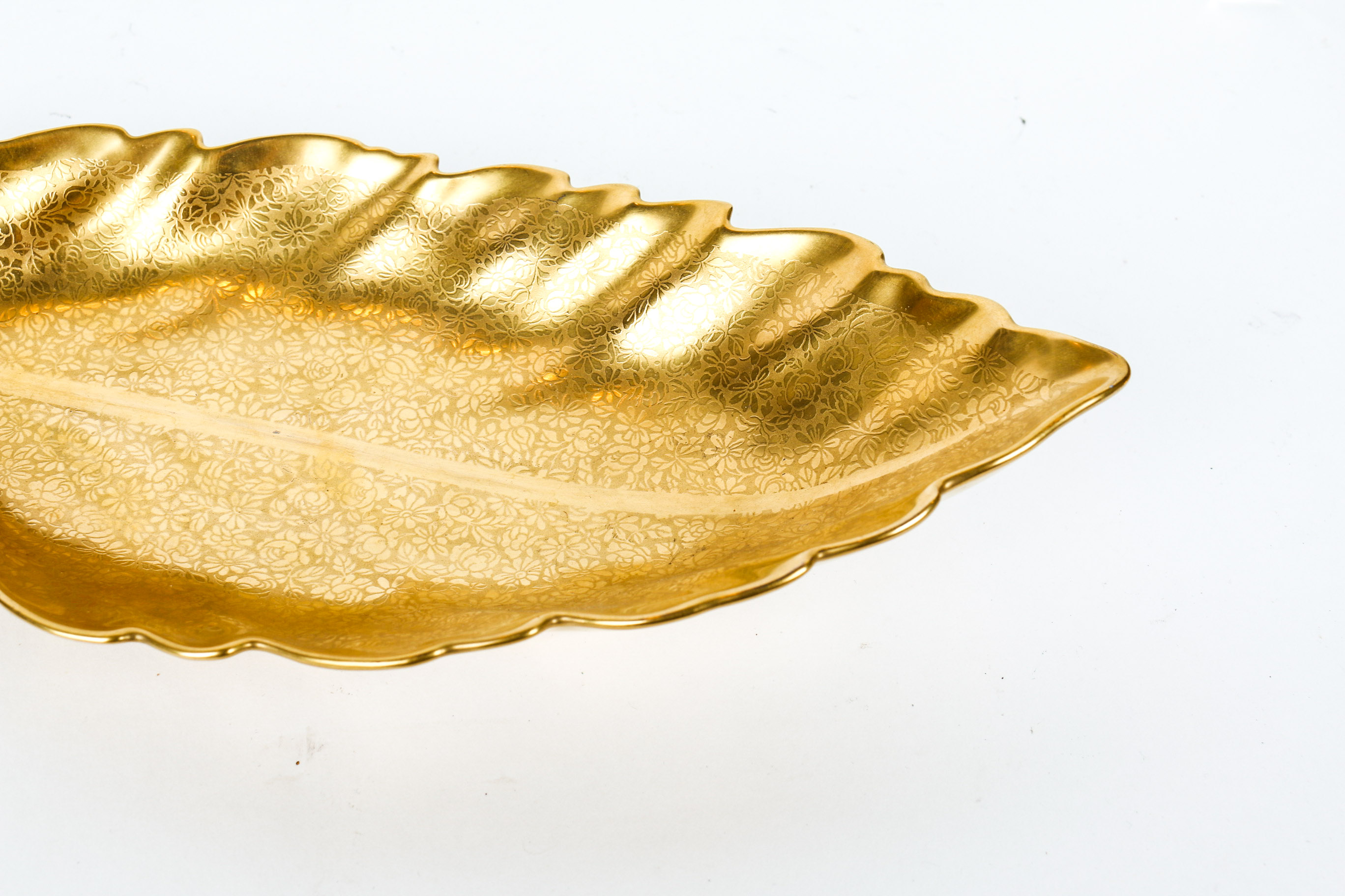 Vintage Pickard Gold Tone DIshes and Hand Painted Osborne 22 K Gold Trimmed Bowl