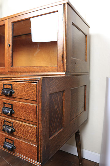 Vintage Oak Specimen Cabinet