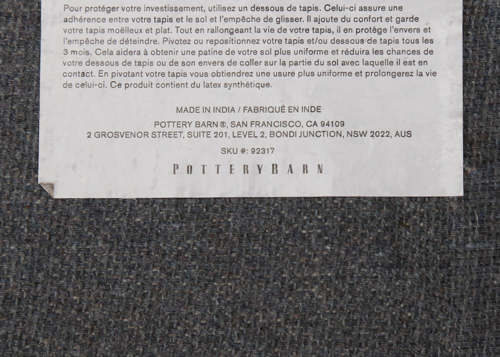 Pottery Barn Cow Print Wool Area Rug