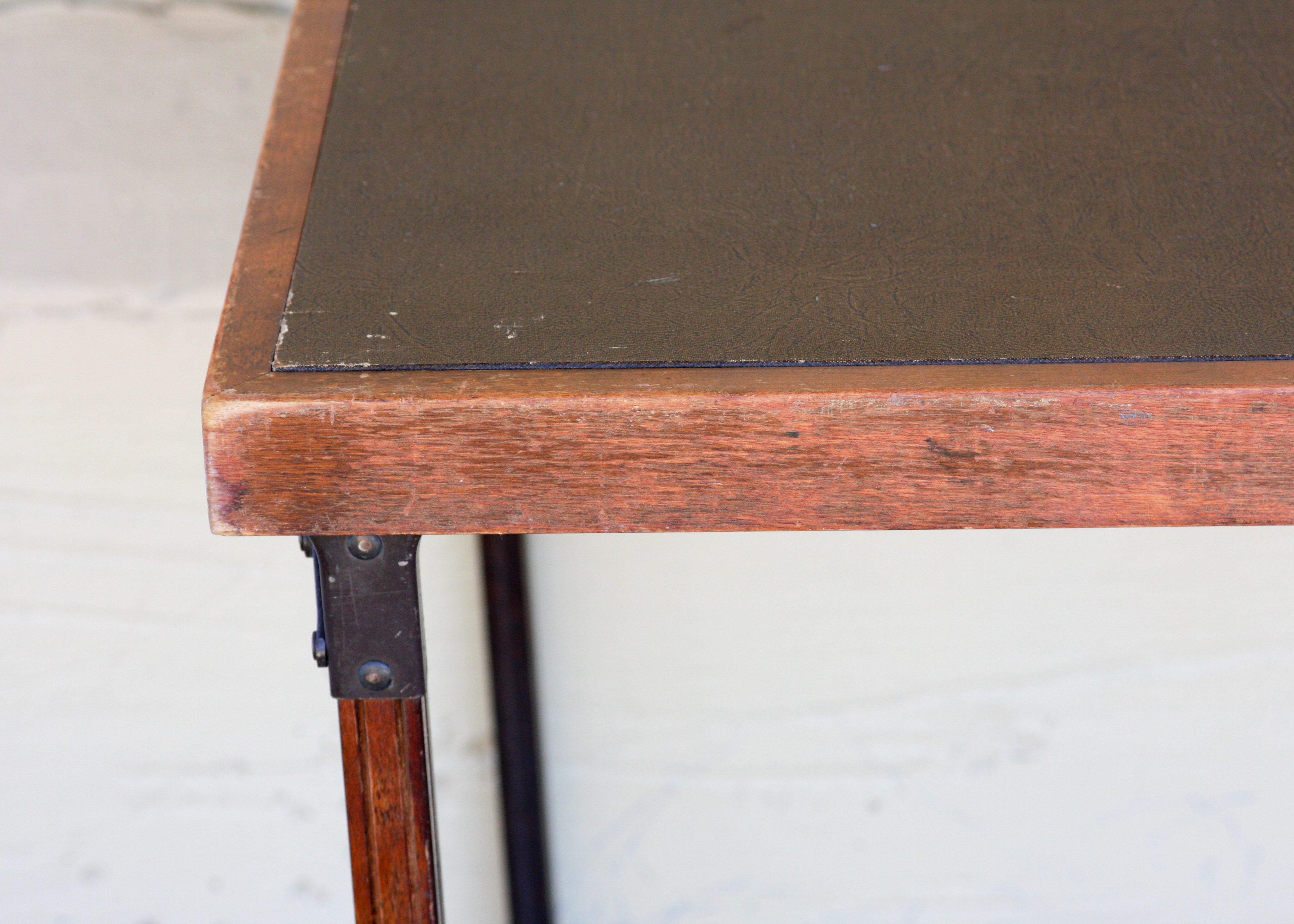 Vintage Wood Folding Table With "Lego-O-Matic" Chairs by Lorraine