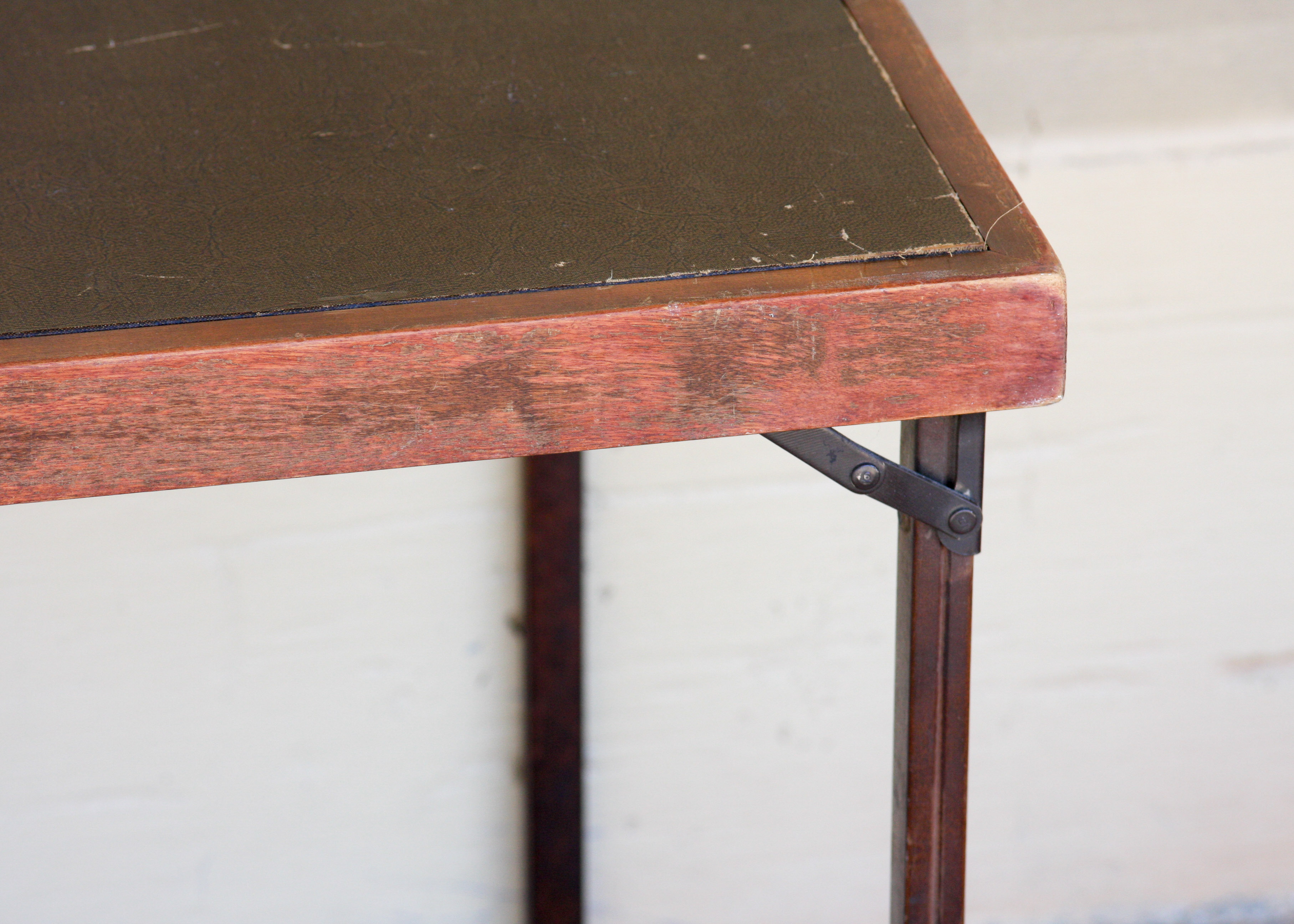 Vintage Wood Folding Table With "Lego-O-Matic" Chairs by Lorraine