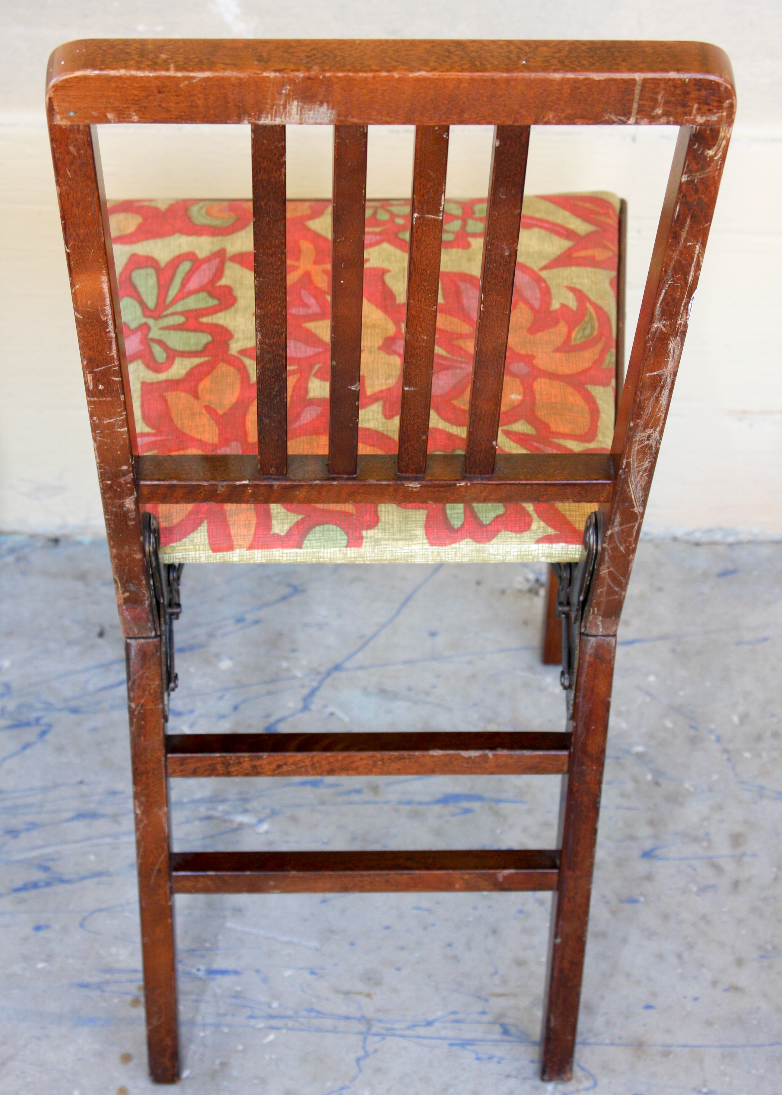 Vintage Wood Folding Table With "Lego-O-Matic" Chairs by Lorraine