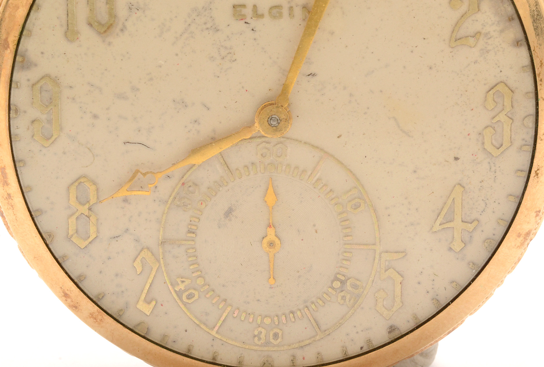 Vintage Elgin 14K Gold Filled Open Face Pocket Watch