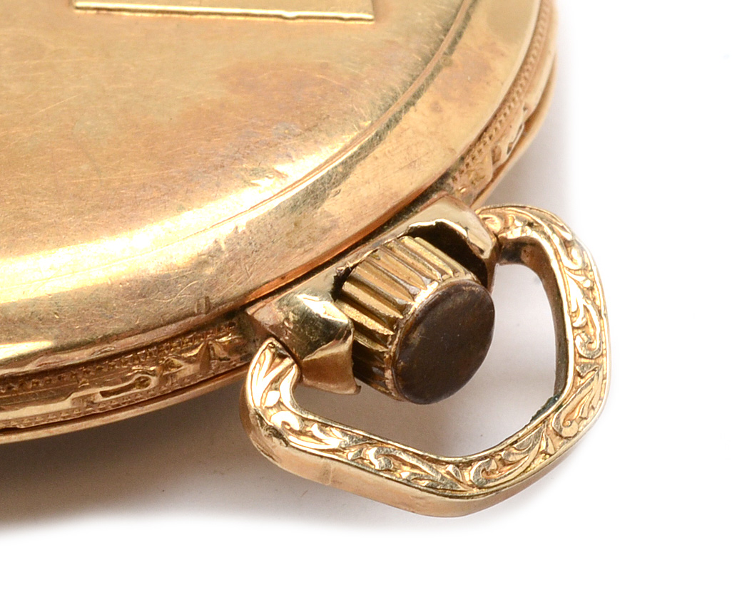 Vintage Elgin 14K Gold Filled Open Face Pocket Watch