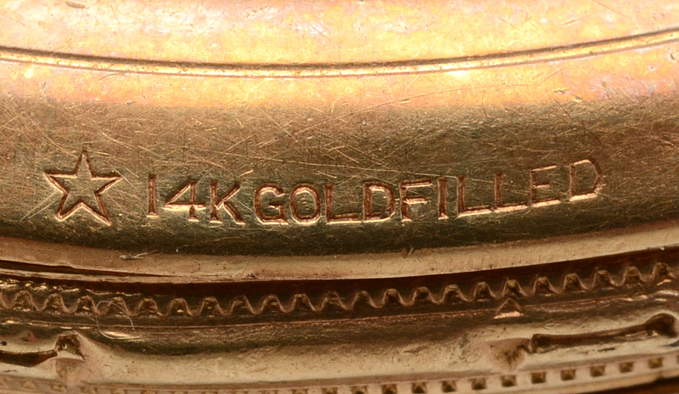 Vintage Elgin 14K Gold Filled Open Face Pocket Watch