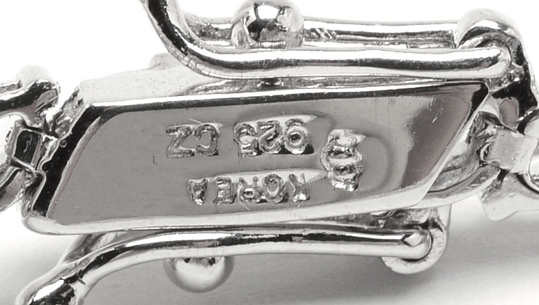 Pairing of Sterling Silver Rhinestone Tennis Bracelets