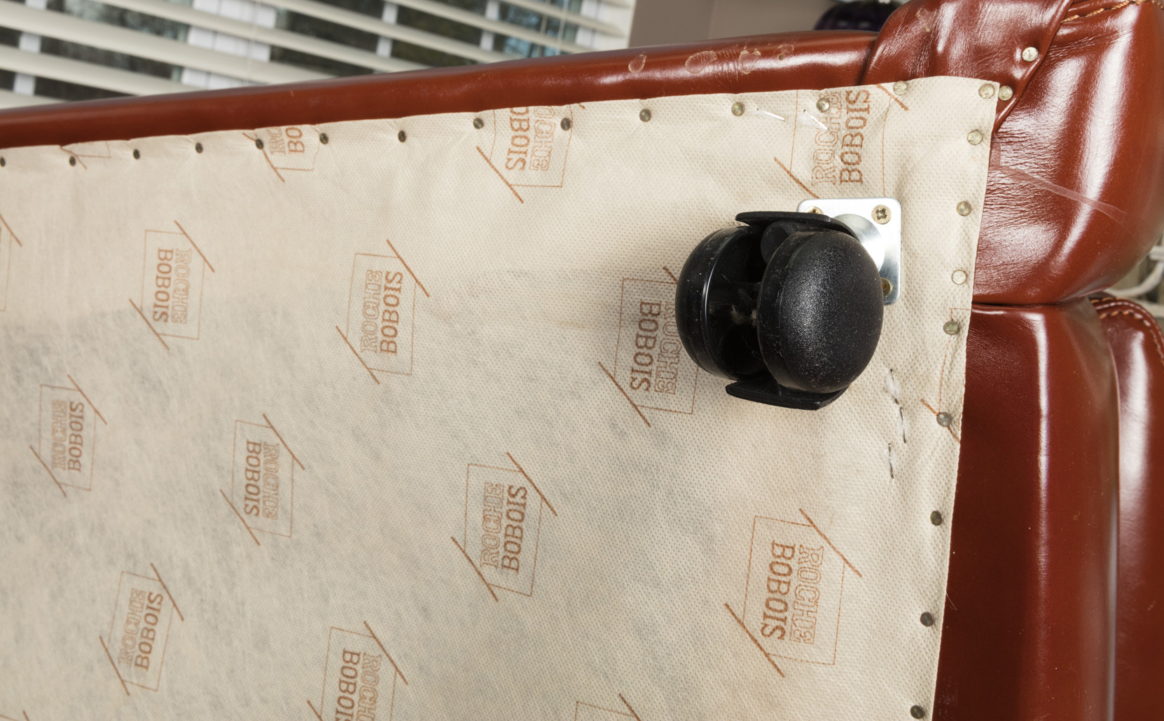 Contemporary Roche Bobois Leather Lounge Chair and Ottoman