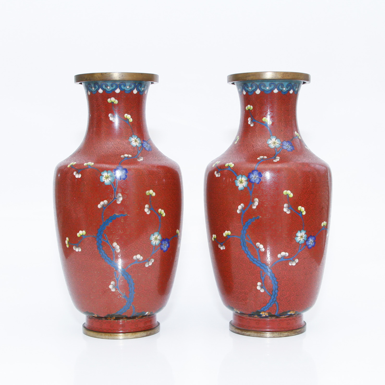 Pair of Chinese Cloisonné Vases