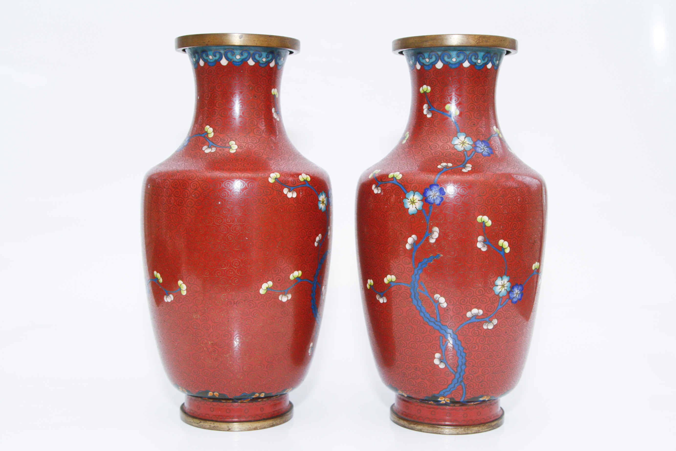 Pair of Chinese Cloisonné Vases