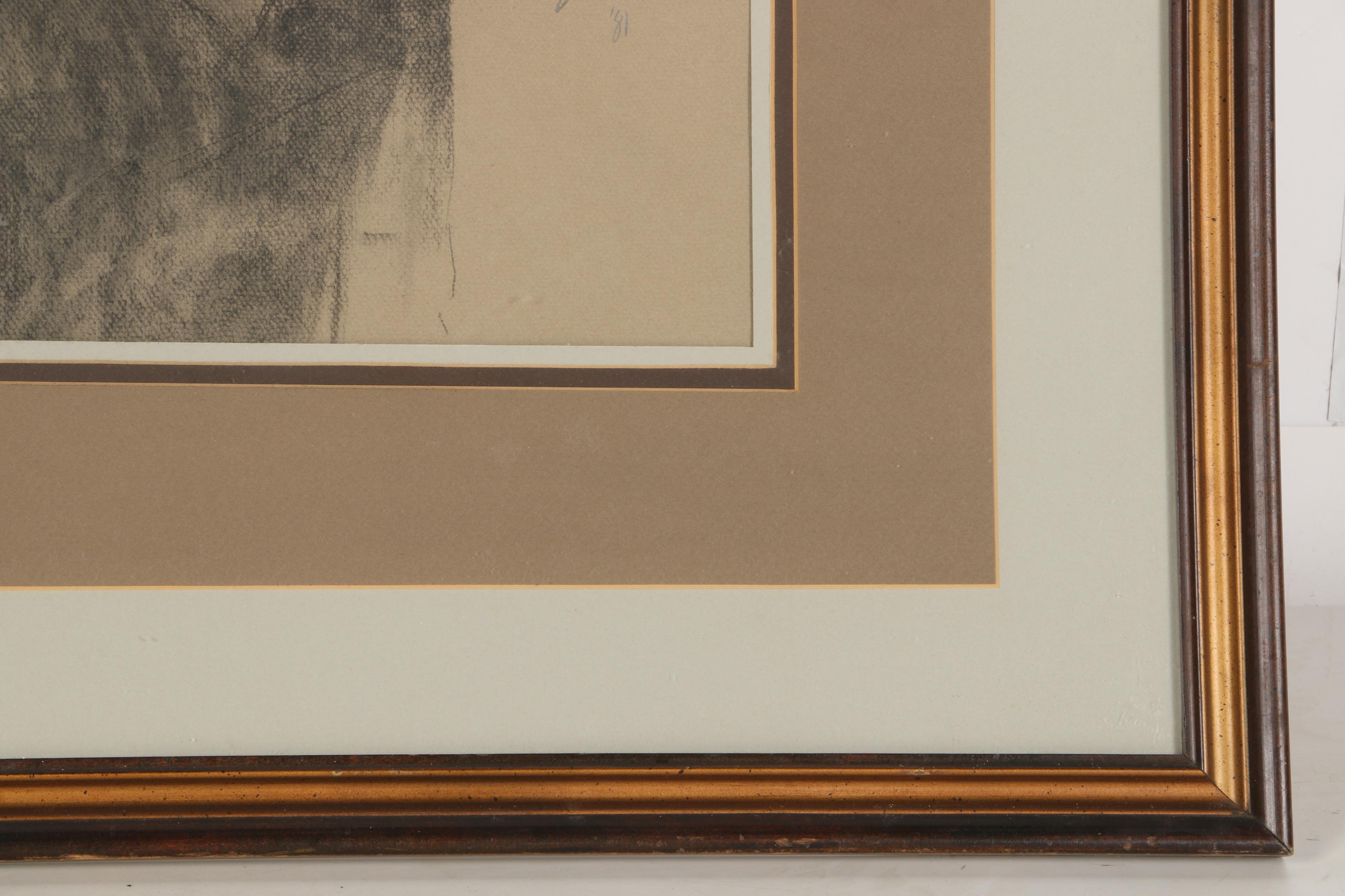 Original 1981 Graphite Drawing on Paper