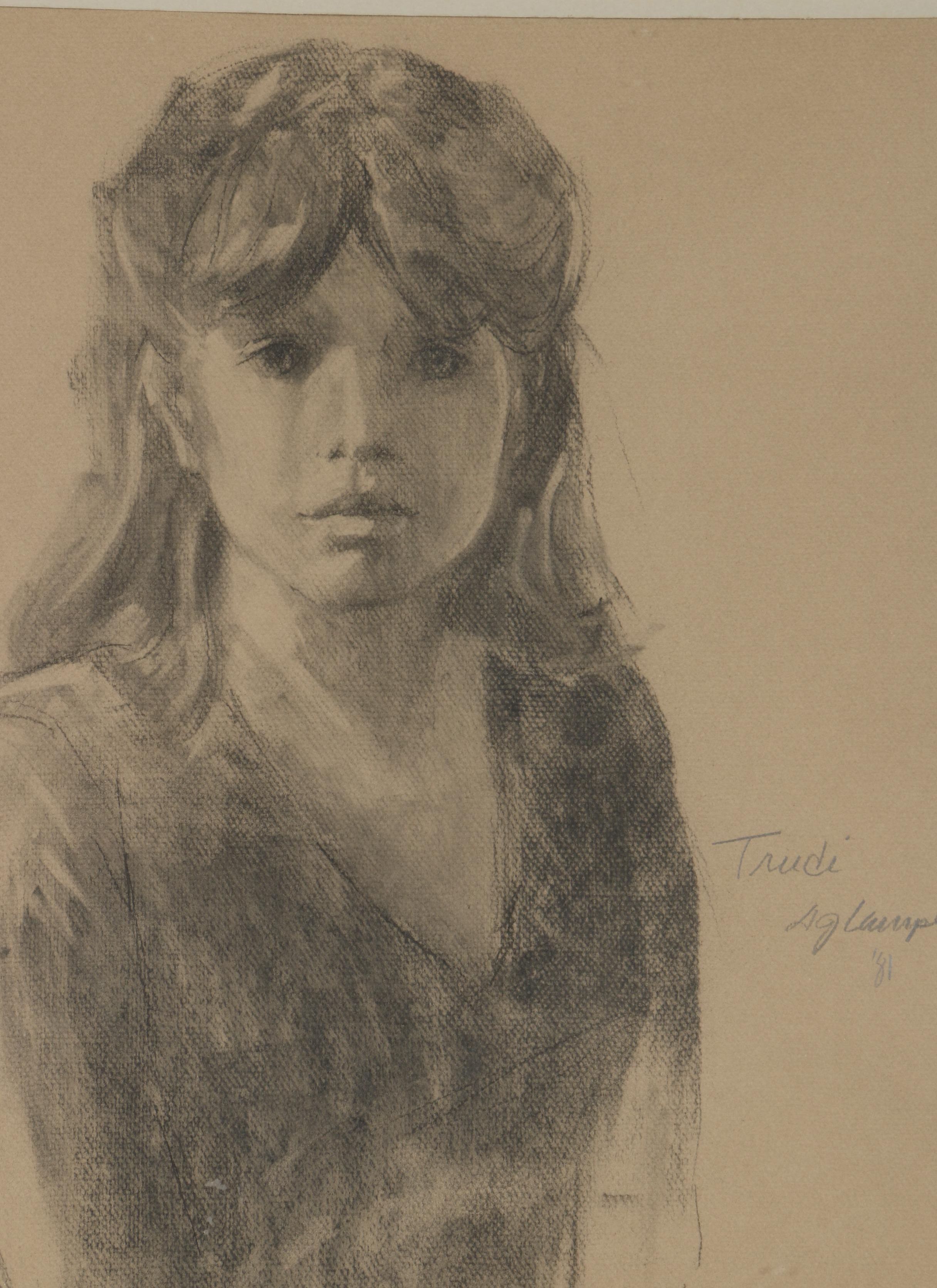 Original 1981 Graphite Drawing on Paper