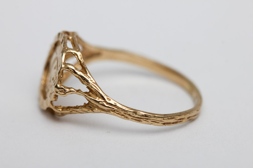 10K Gold Chinese Panda Coin Ring