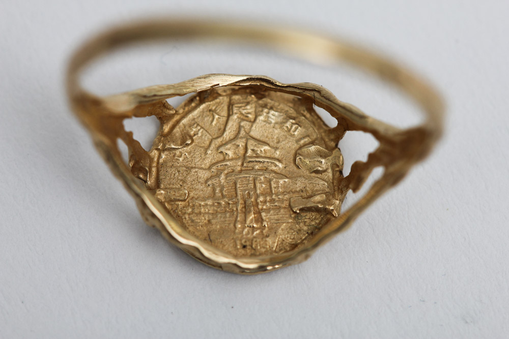 10K Gold Chinese Panda Coin Ring