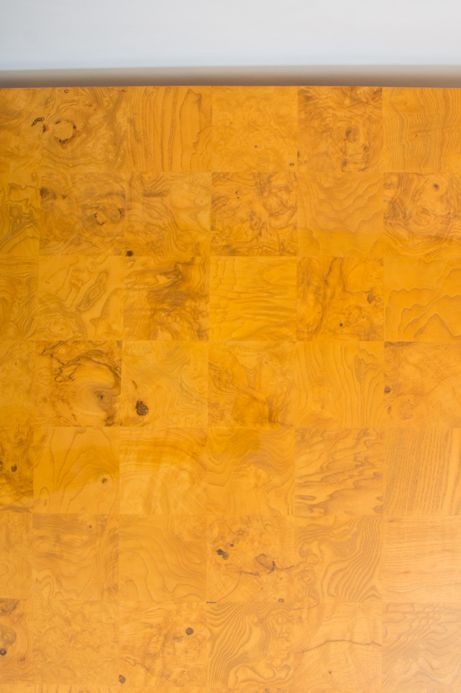 Retro Milo Baughman for Thayer Coggin Chrome Based Wooden Coffee Table