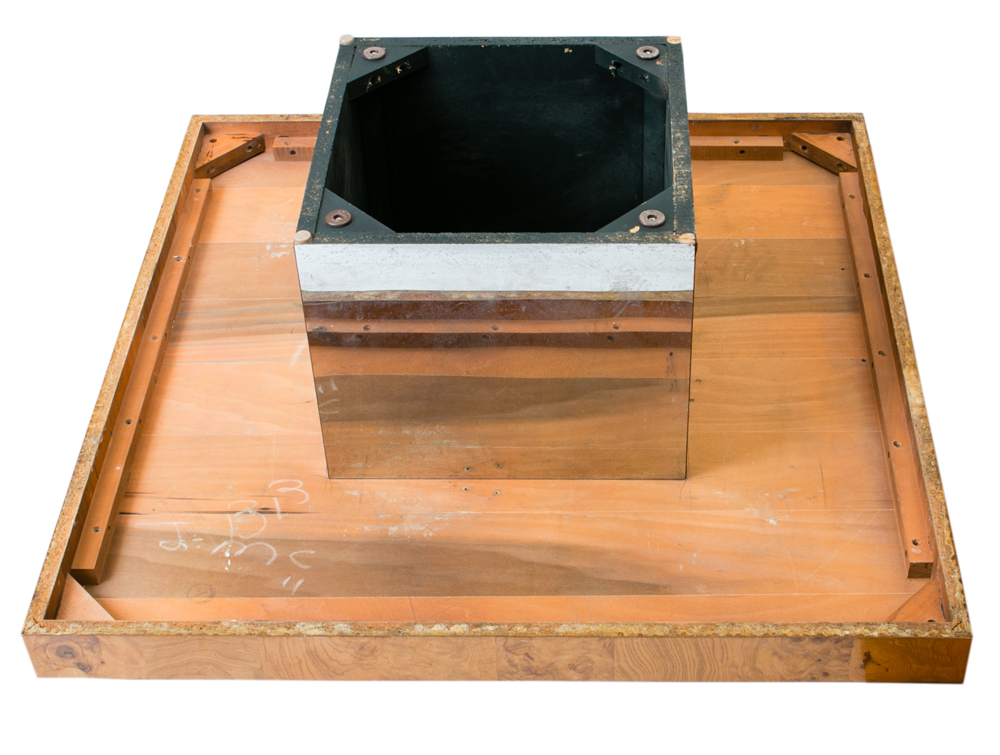 Retro Milo Baughman for Thayer Coggin Chrome Based Wooden Coffee Table