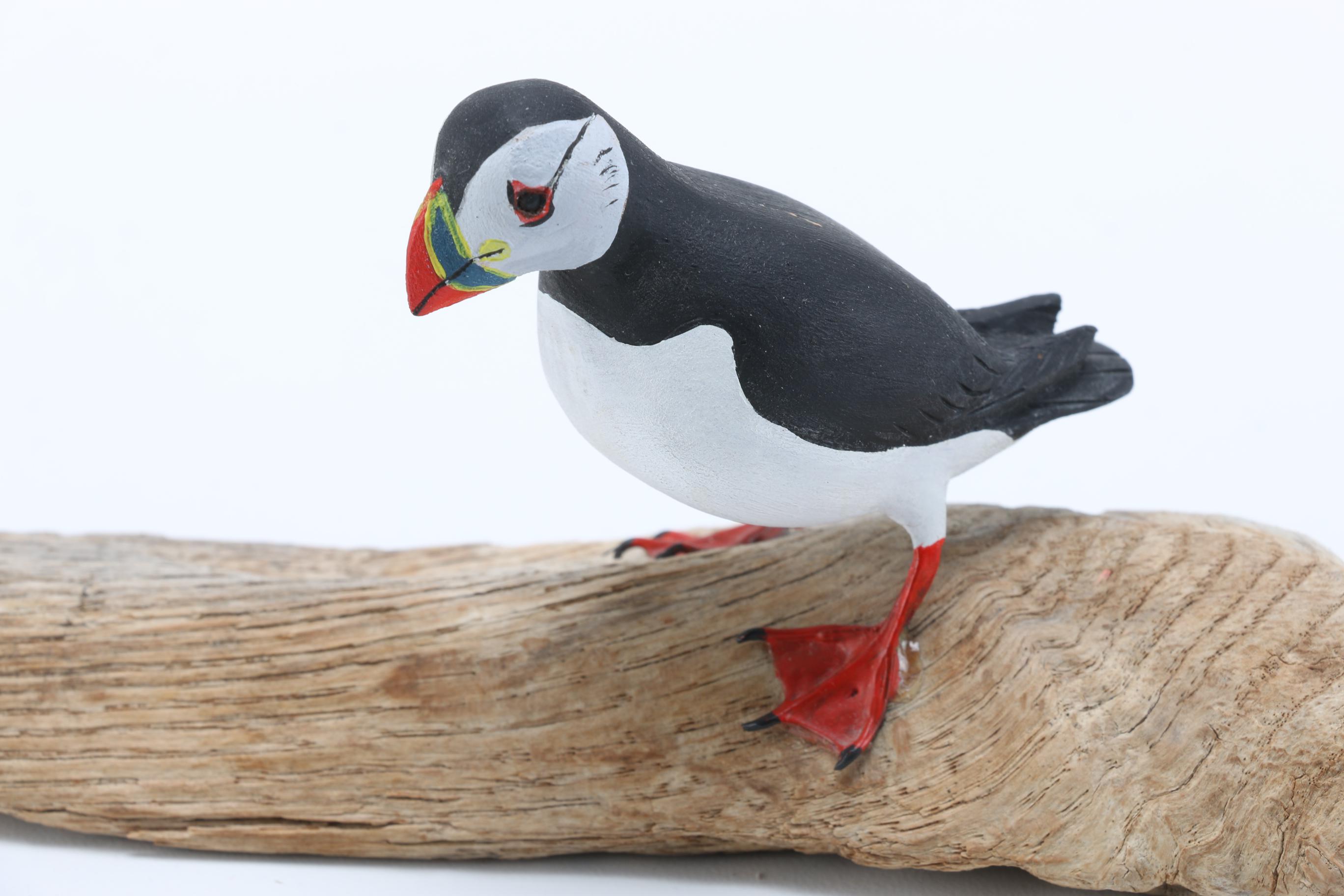 Dorothy Brown Puffin Wood carving