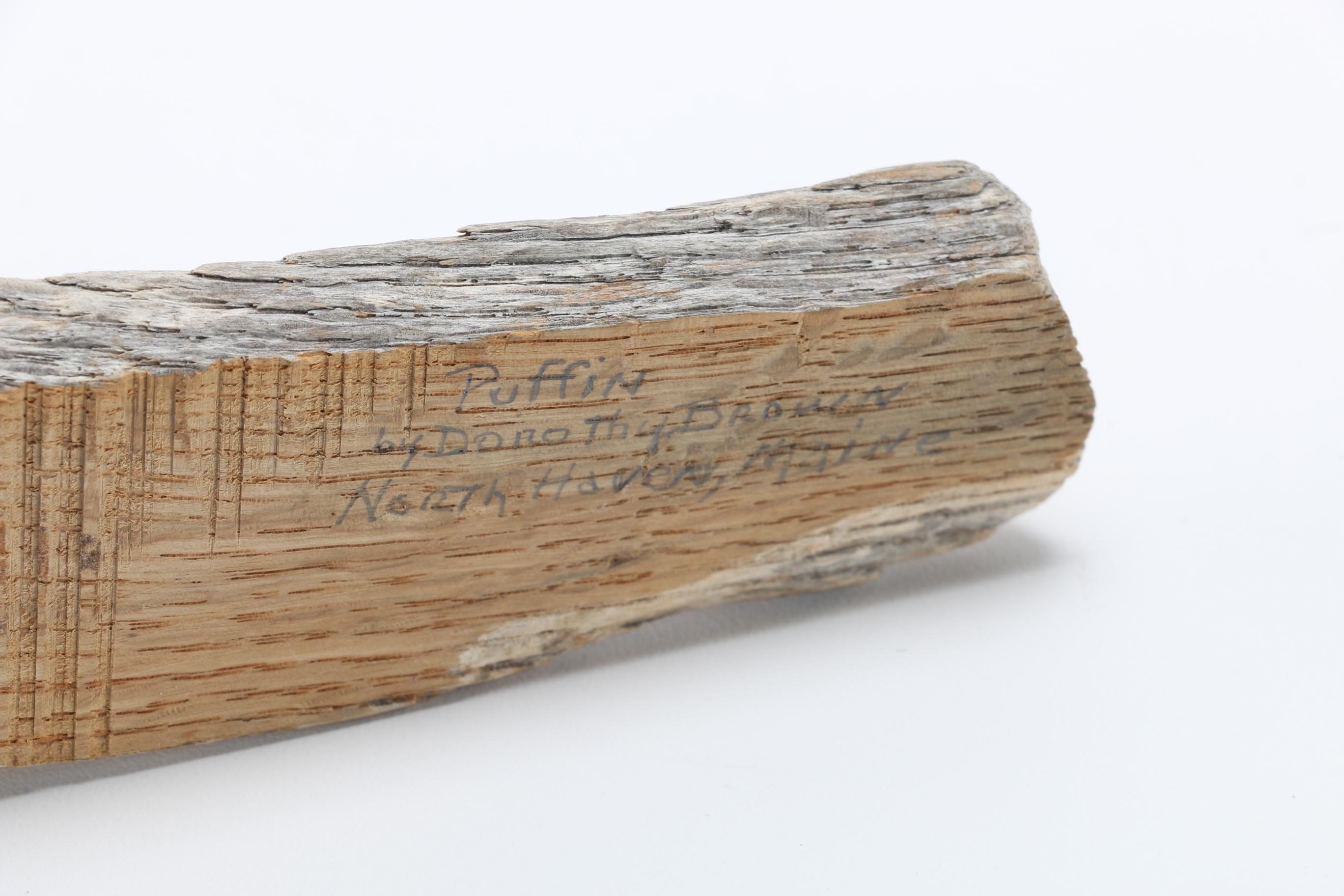 Dorothy Brown Puffin Wood carving