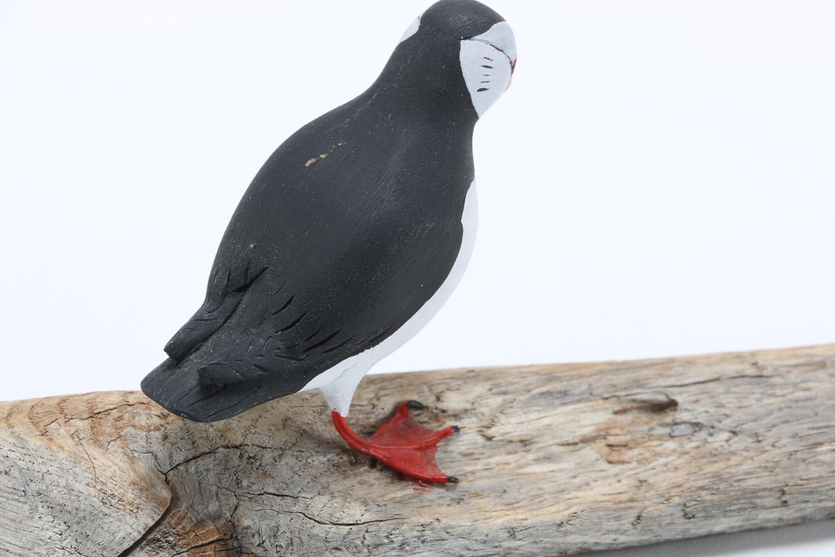 Dorothy Brown Puffin Wood carving