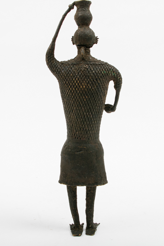 Primitive Cast Metal Statue