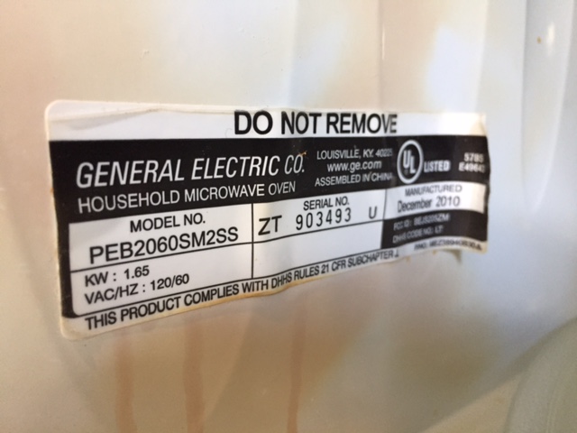 GE Profile Stainless Steel Microwave Oven