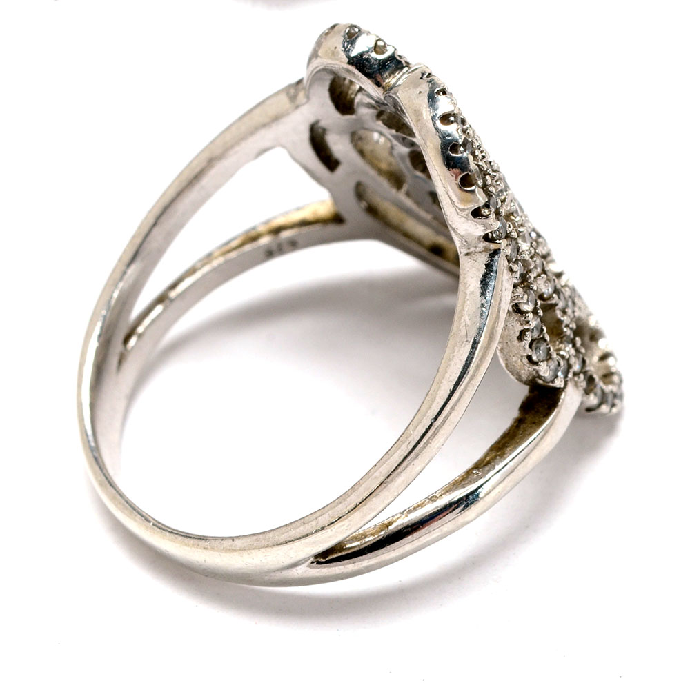 Sterling Silver Rhinestone Parure Jewelry Set