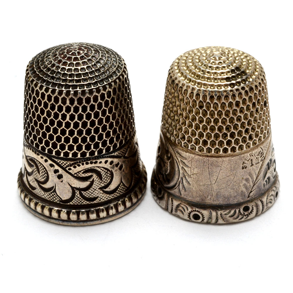 Collection of Vintage Sterling Silver Thimbles