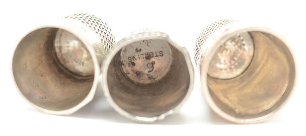Collection of Vintage Sterling Silver Thimbles