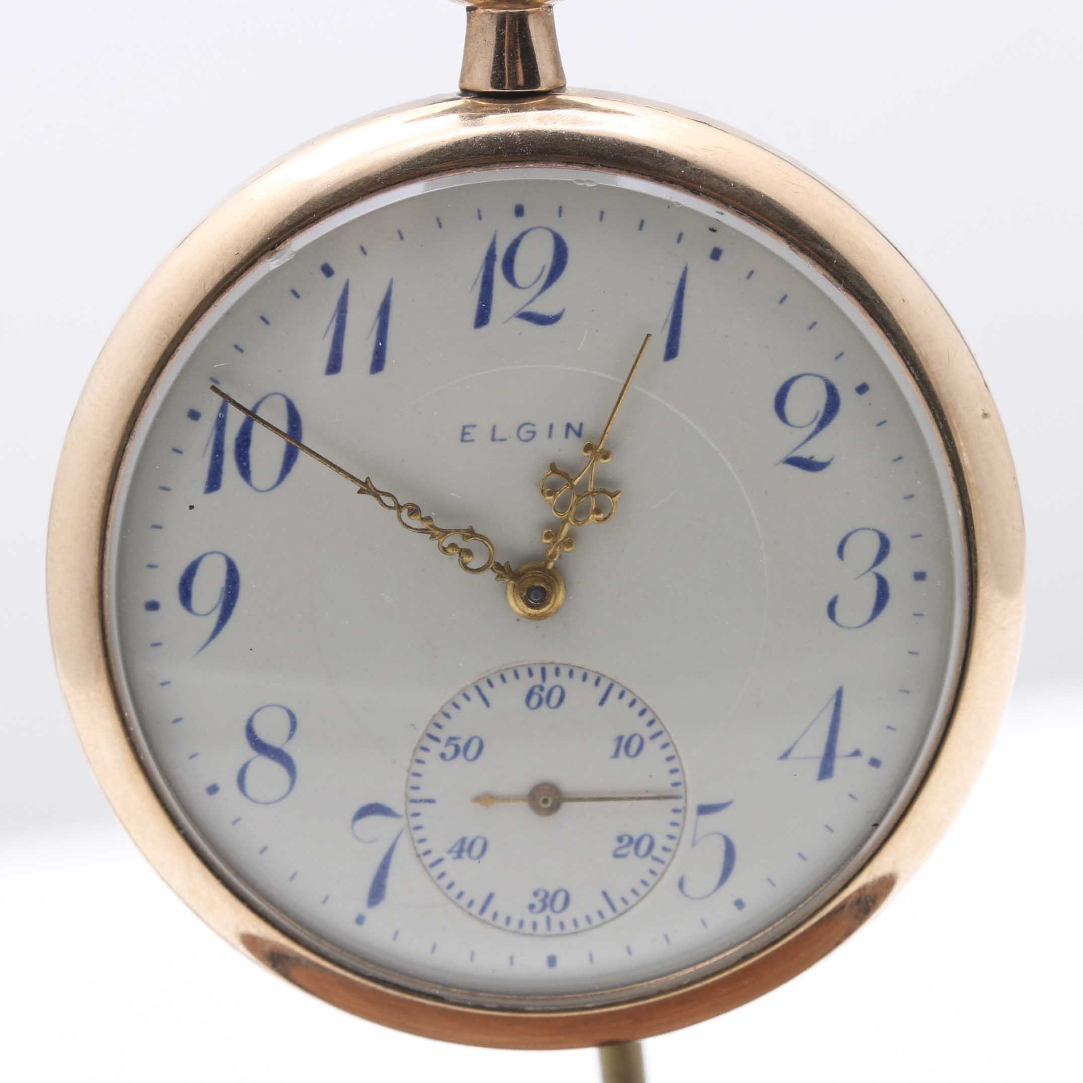 Elgin Pocket Watch with Display Case
