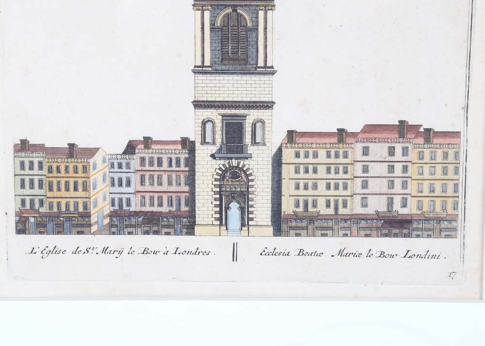 Engraving of St. Mary-le-Bow Church in London