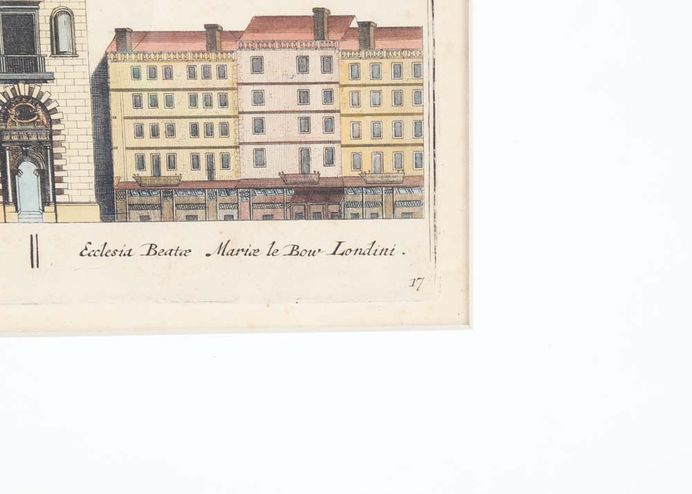 Engraving of St. Mary-le-Bow Church in London