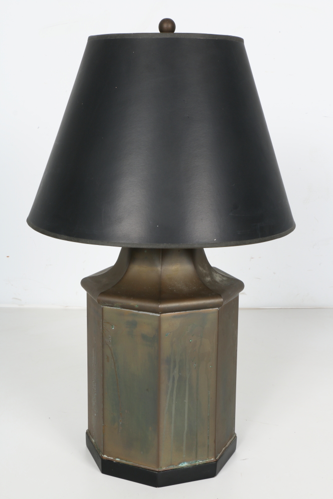 Pair of Chapman Octagonal Brass Lamps 1970s