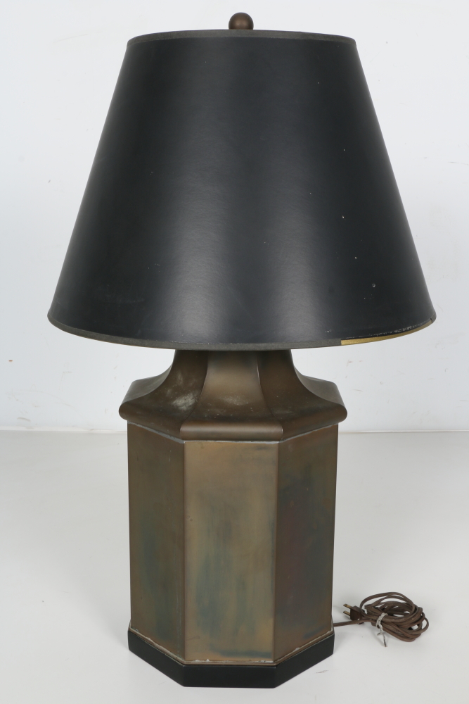 Pair of Chapman Octagonal Brass Lamps 1970s