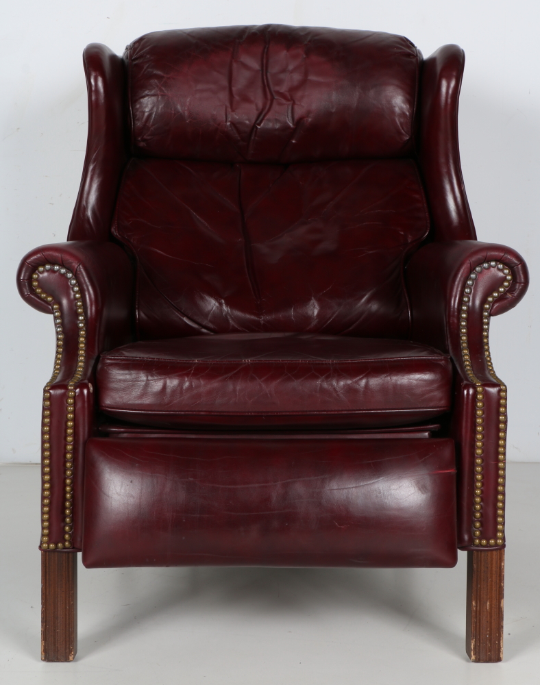 Bradington Young Leather Reclining Wing Chair
