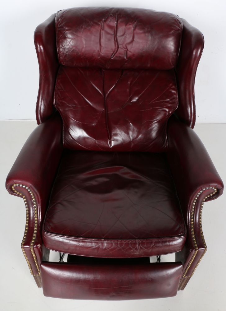 Bradington Young Leather Reclining Wing Chair