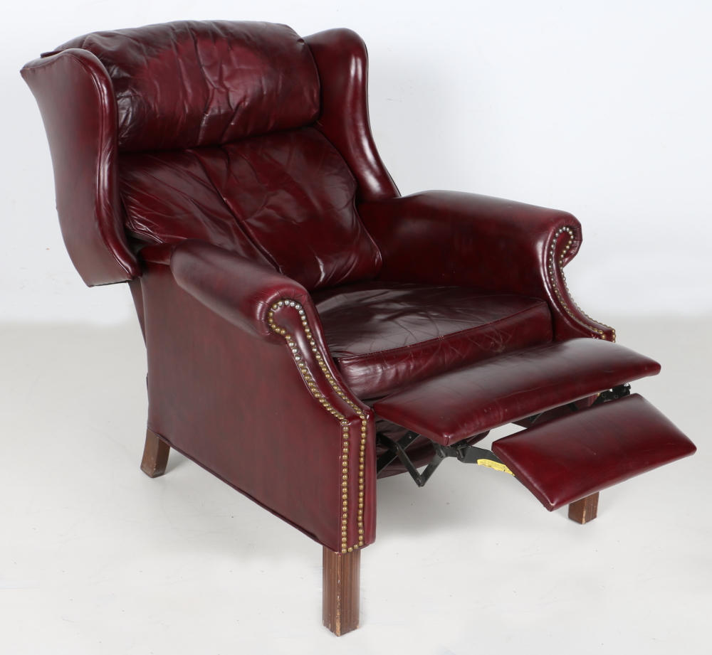 Bradington Young Leather Reclining Wing Chair