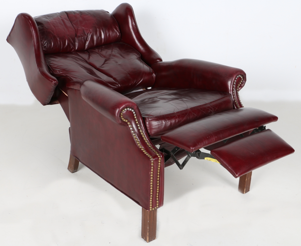 Bradington Young Leather Reclining Wing Chair
