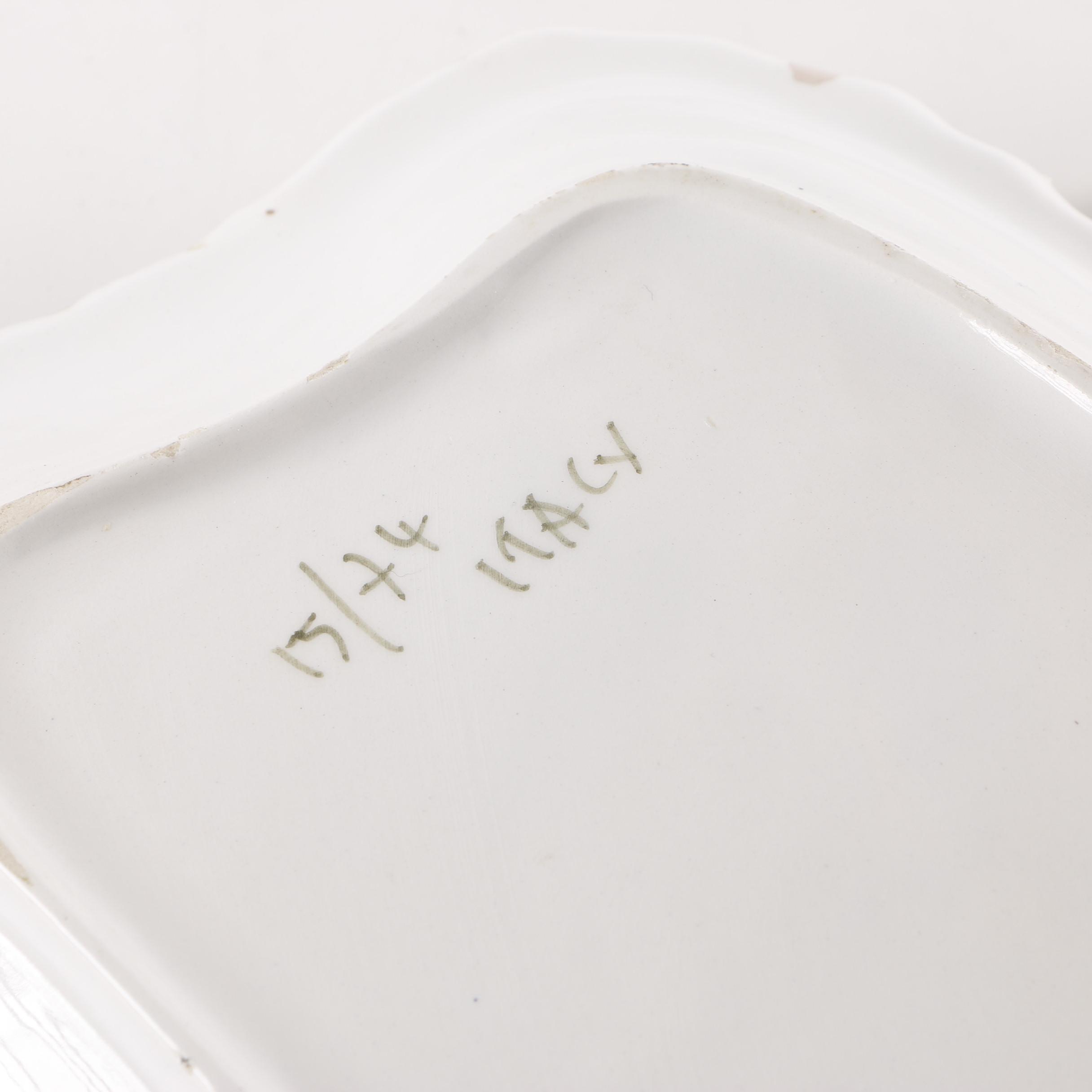 Italian Porcelain Inkwell and French Aladine Pen