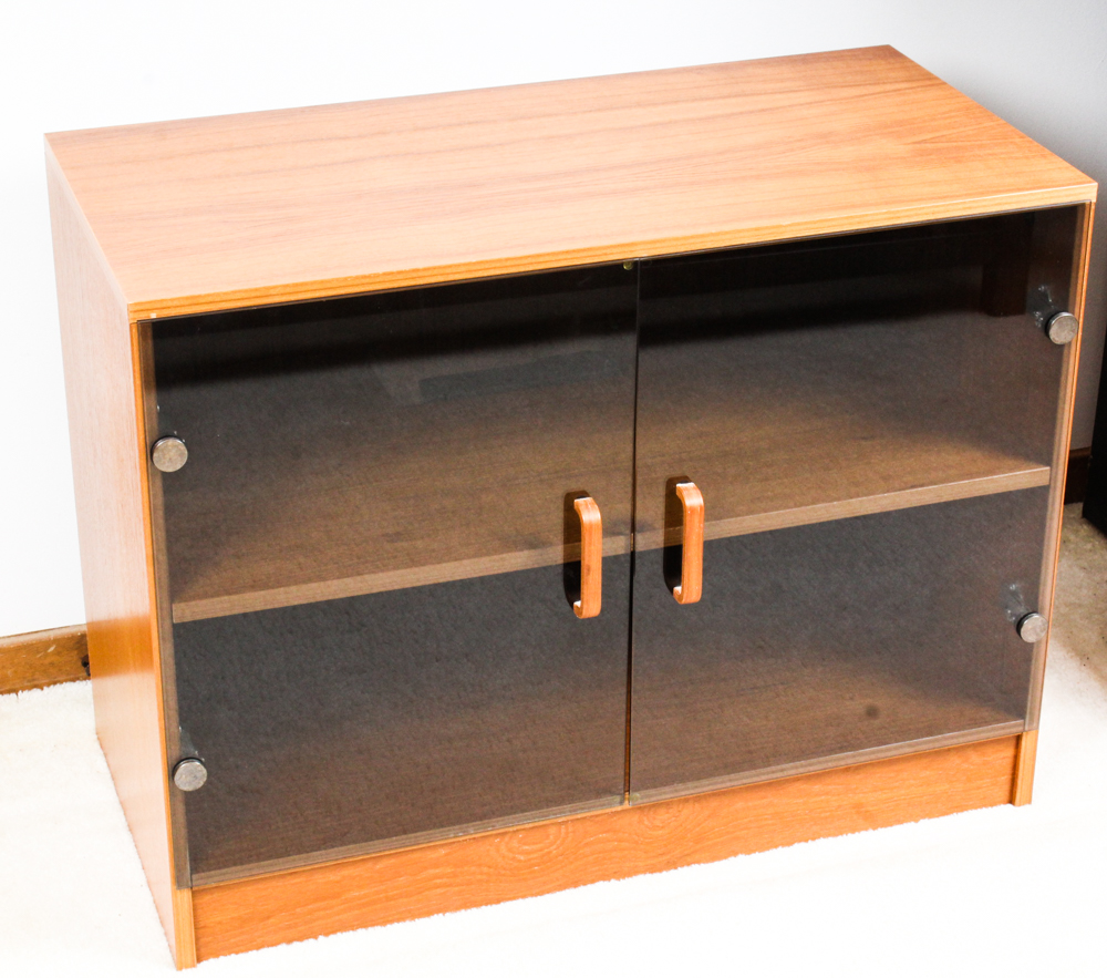 Teak Veneer Chest and Entertainment Center