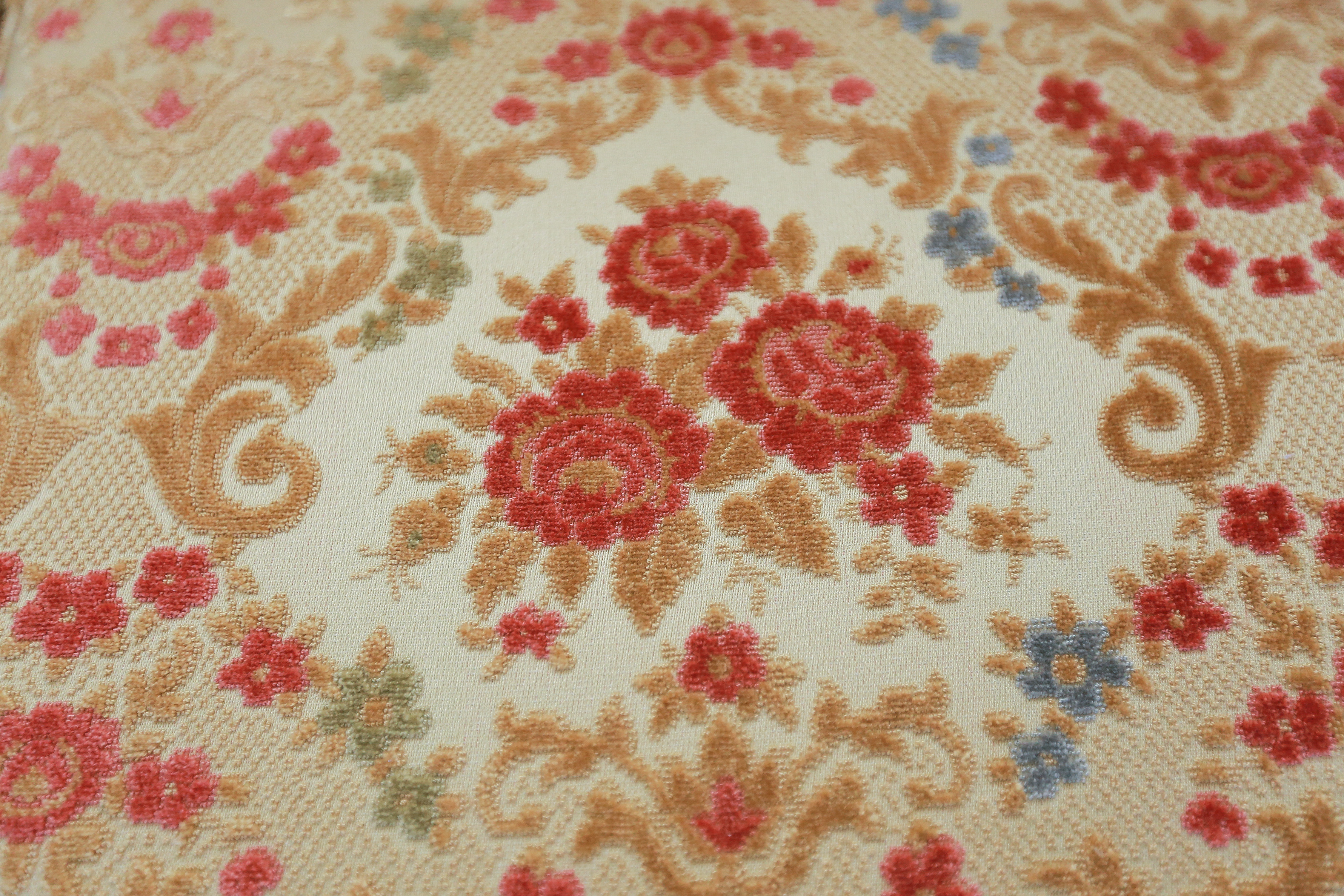 Carlton McLendon Victorian Style Upholstered Wing Back Sofa