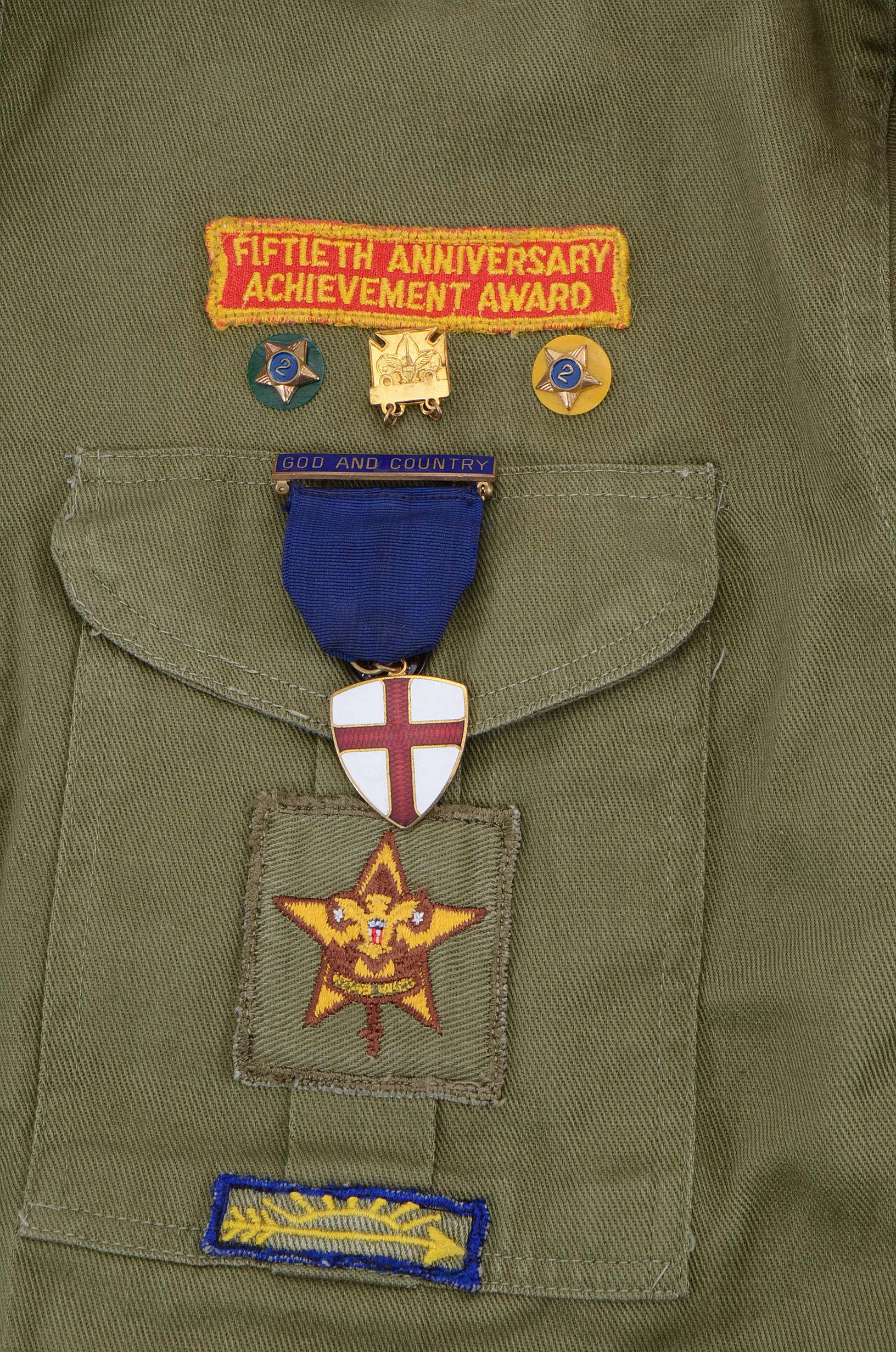Boy Scouts Of America Uniform with Patches and Pins