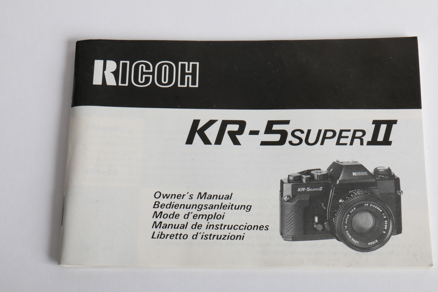 Vintage Ricoh KR-5 Camera and Accessories