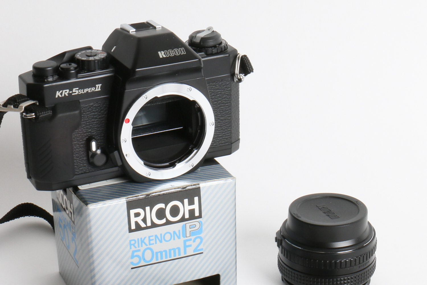 Vintage Ricoh KR-5 Camera and Accessories