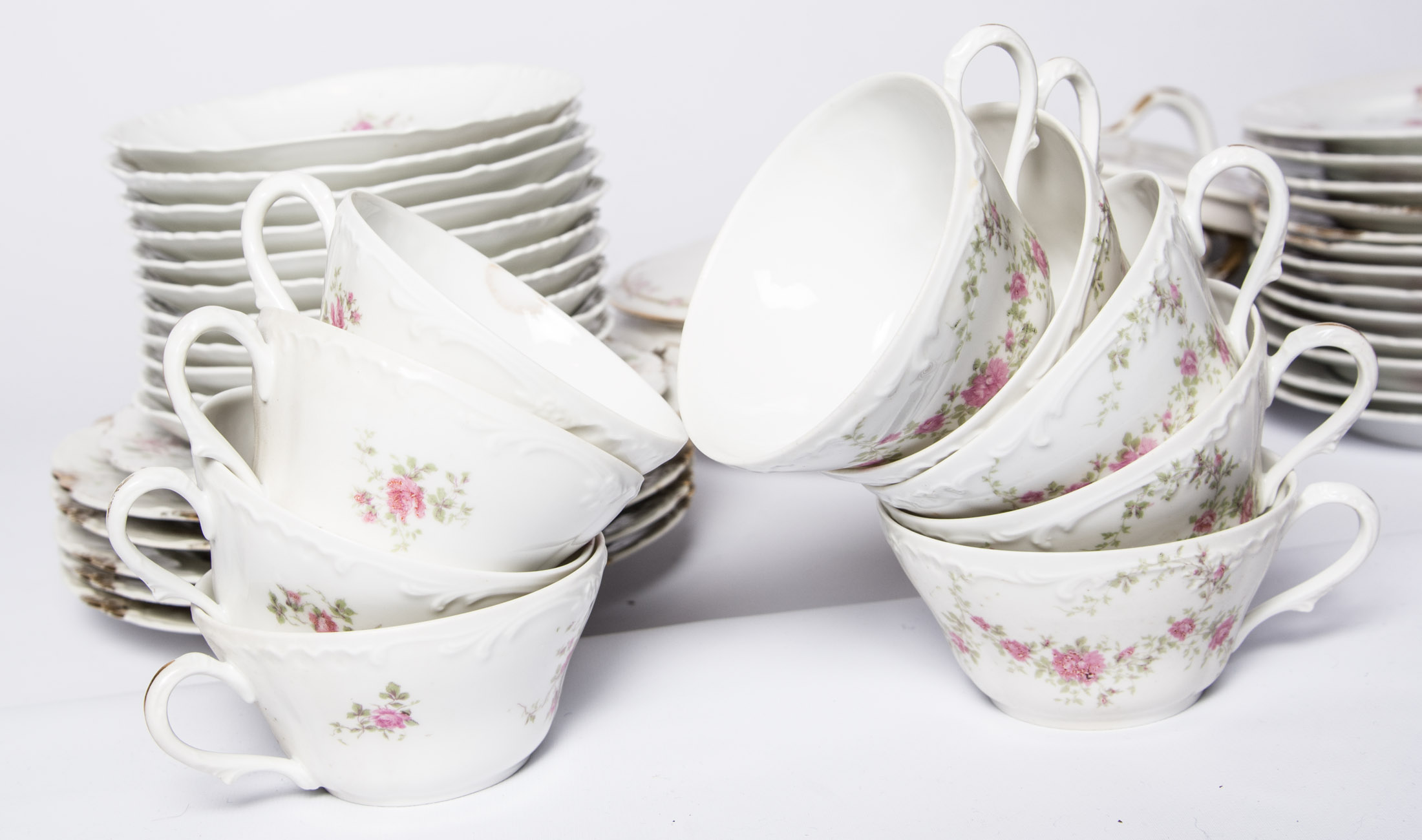 Pink Rose China Set