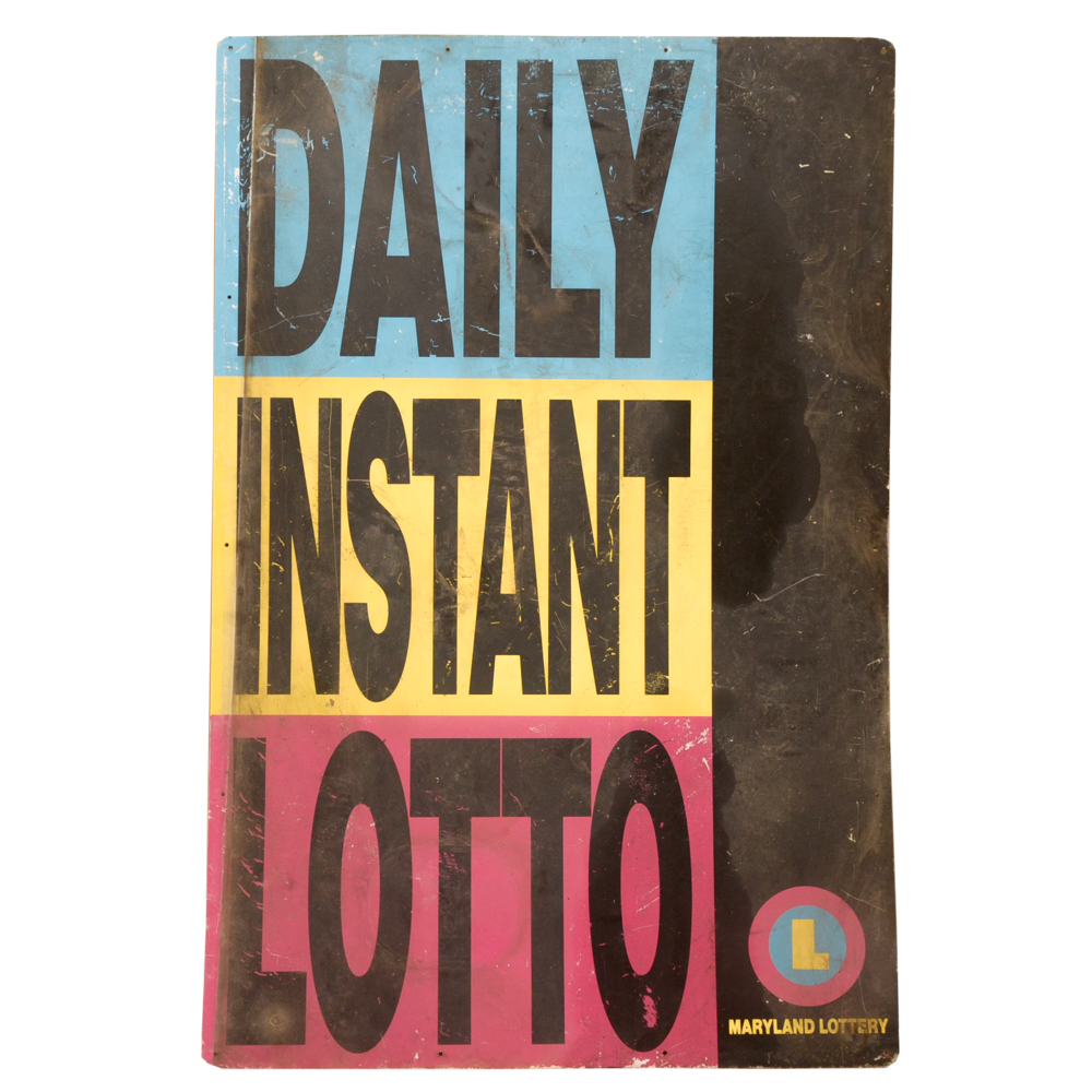 Pair of Vintage Maryland Lottery Signs
