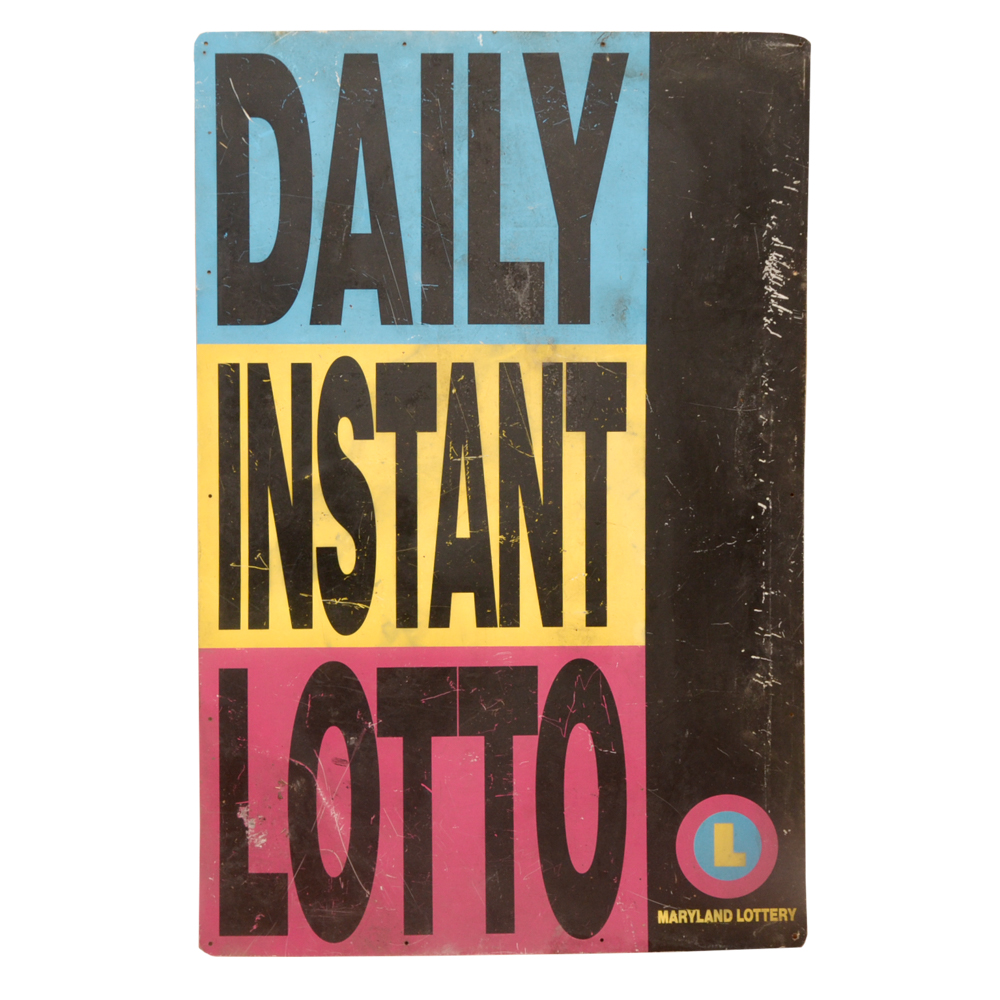 Pair of Vintage Maryland Lottery Signs