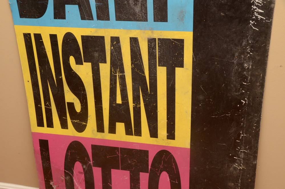 Pair of Vintage Maryland Lottery Signs